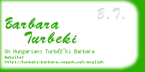 barbara turbeki business card